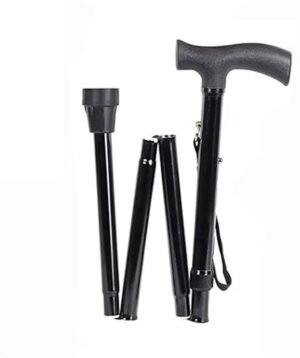 MCP Folding Walking Stick Black