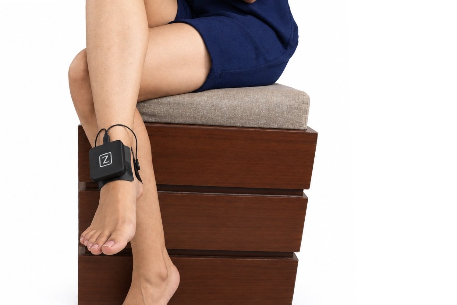 Pod with two spot pads around the ankle joint