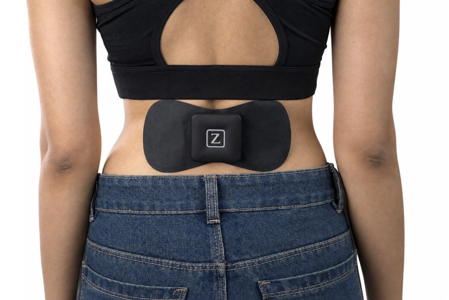 Pod on the butterfly pad across the lower back