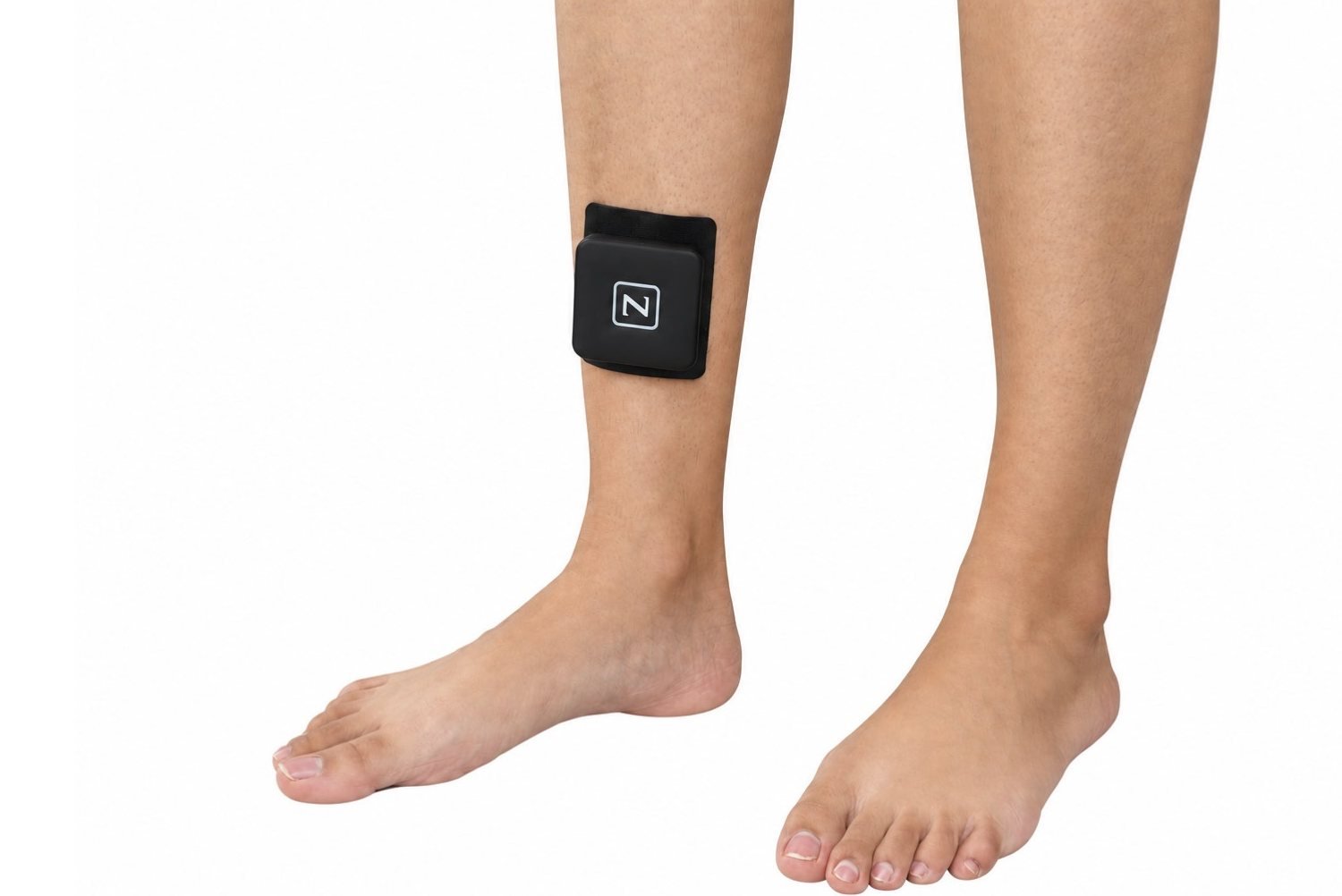 Pod on a pad on the front of the shin