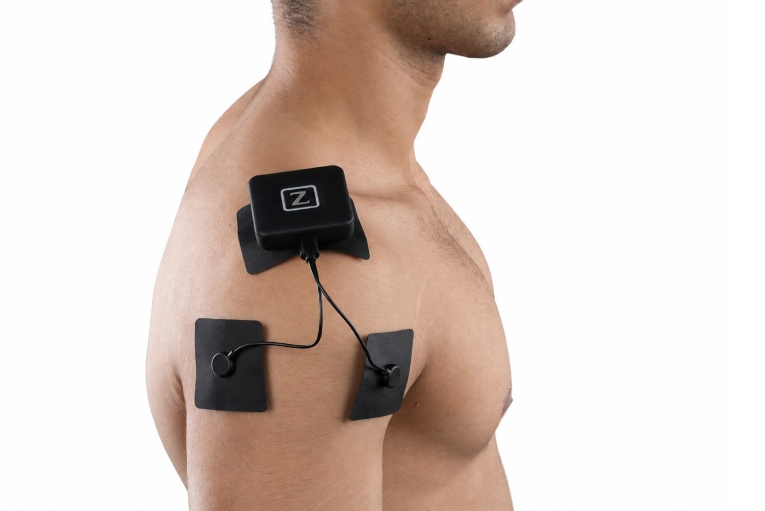 Pod with two spot pads around the shoulder joint
